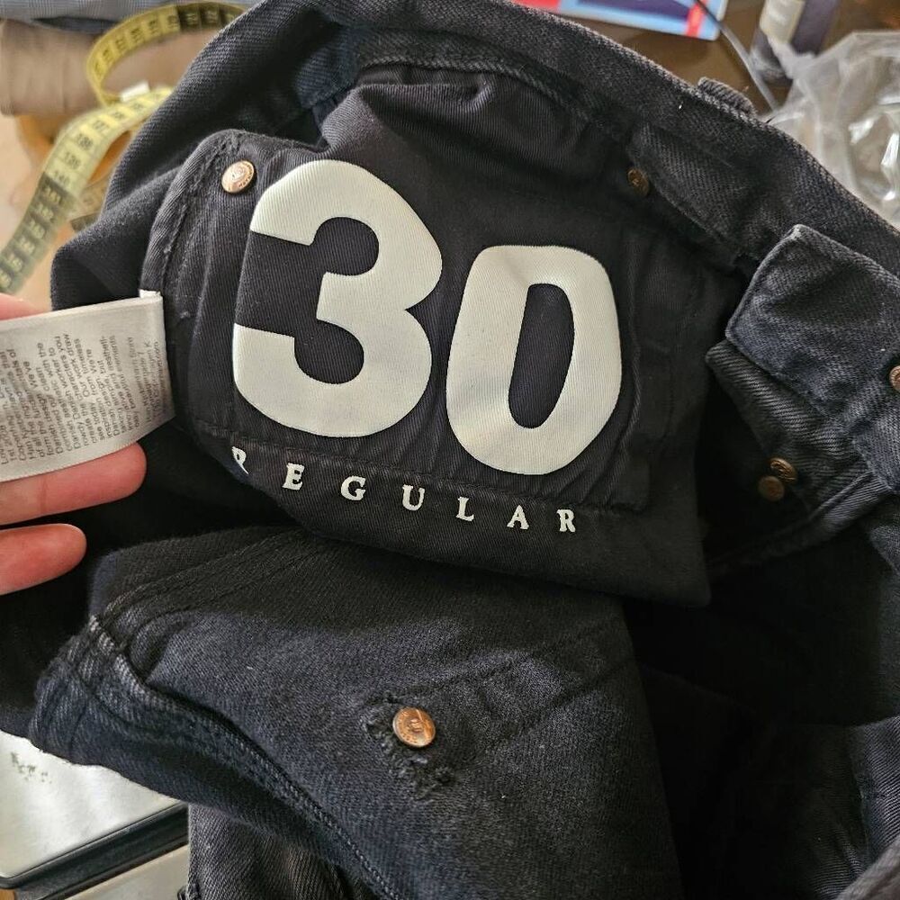 Han Kjobenhavn Mens Selvage Denim Jeans Black 30x31 - Picture 10 of 12